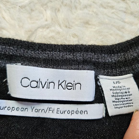 Calvin Klein Women's Black V-Neck Knitted Sweater Siz L - Picture 7 of 9